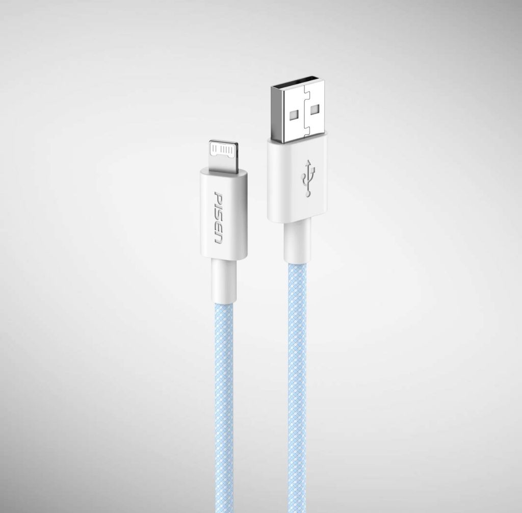 Cáp sạc PISEN Fast - Vivid Lightning USB-A 1m, Sky Blue model AL34-1000