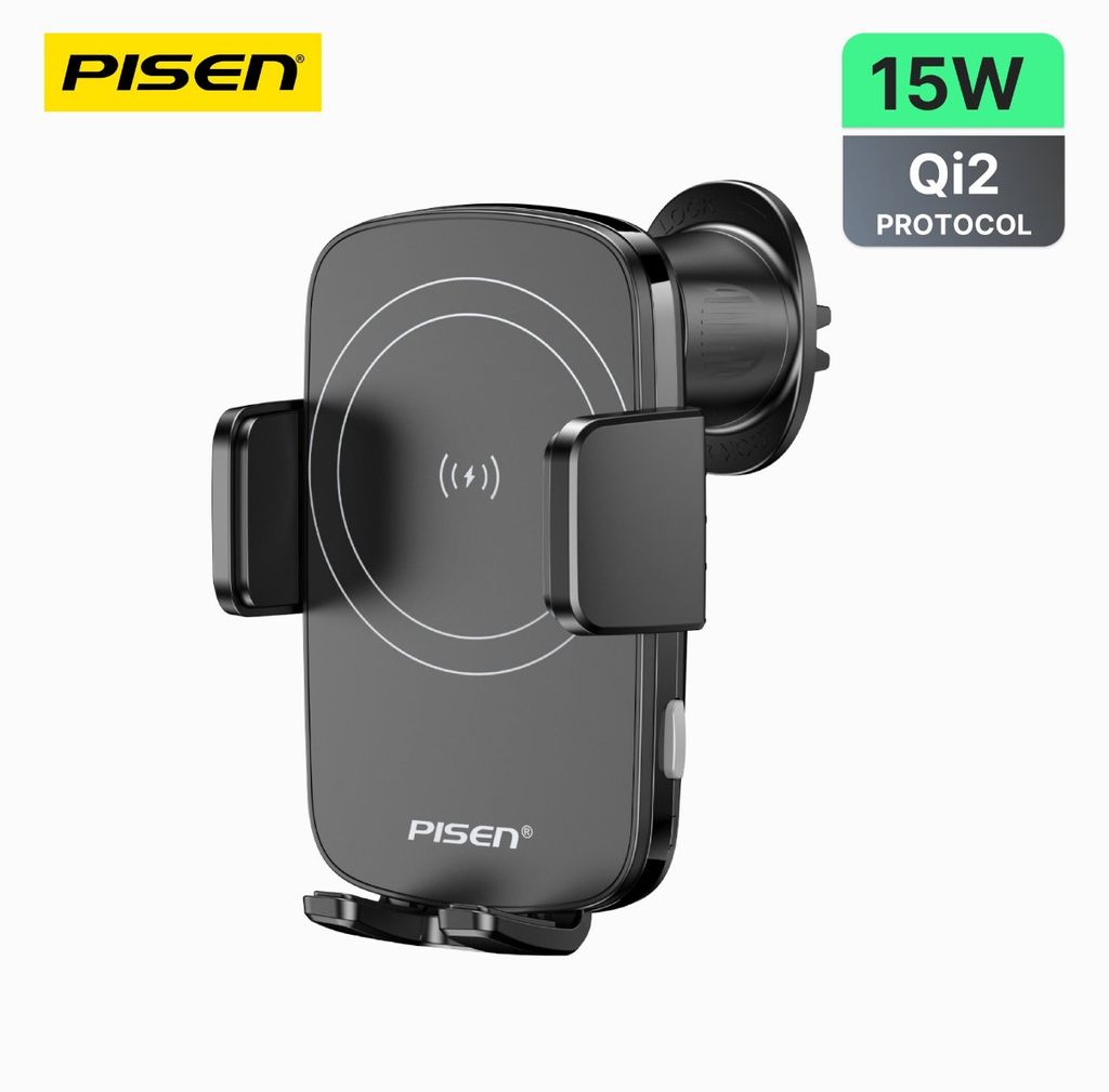 Sạc PISEN Car Wireless Auto Clamping 15W model TP-C69(GLB)