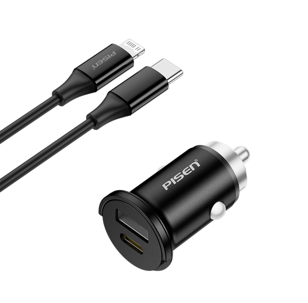Sạc PISEN QUICK Car Tiny 20W 1C1A CL1000 model TP-C77(Lightning/GLB)
