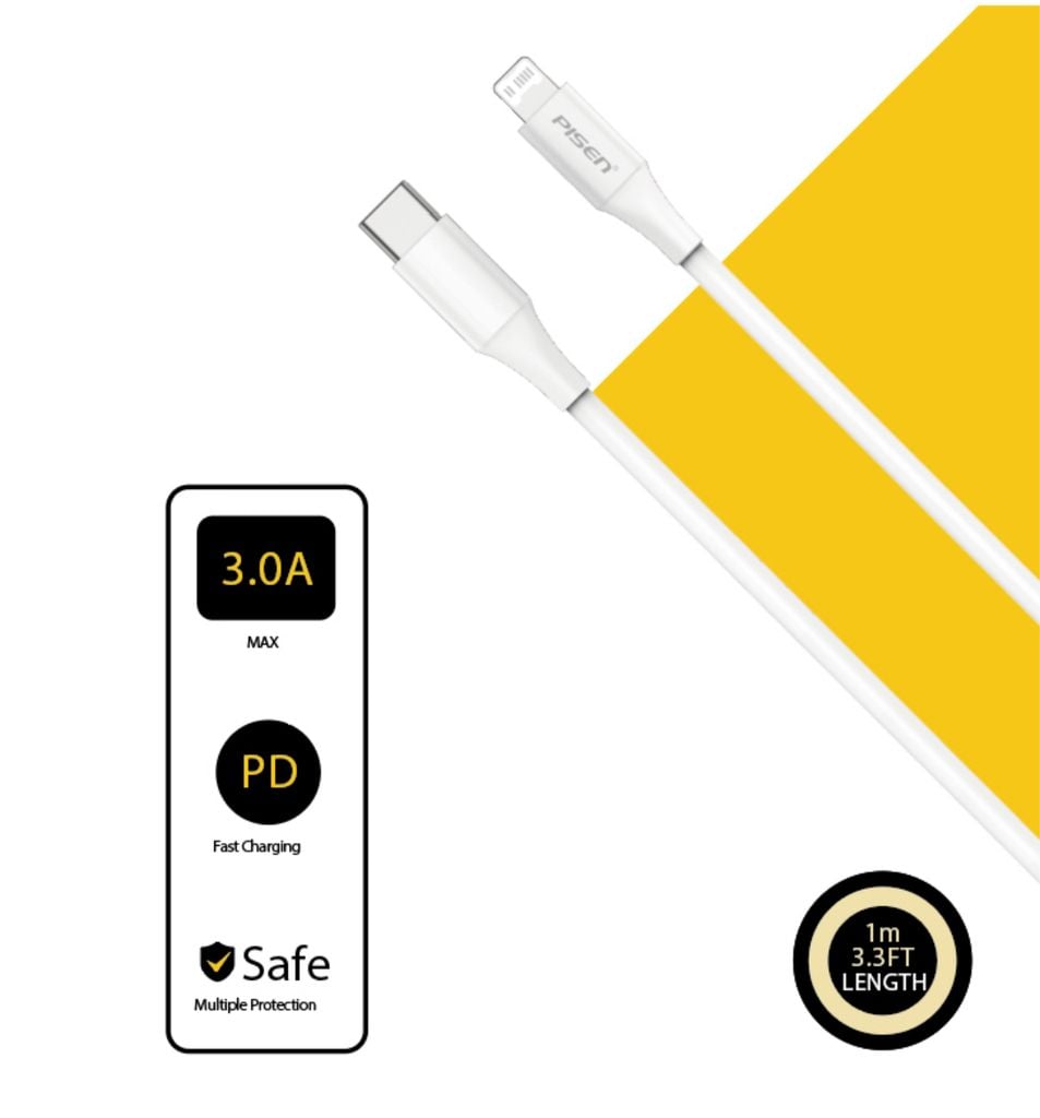 Cáp PISEN Quick MF Lightning & Type-C (C-L ) 1000mm model MF-TC01-1000(GLB)