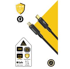 Cáp PISEN QUICK Platinum Lightning USB-C 1m, Magic Black - Global model CL-PD09-1000 (GLB)