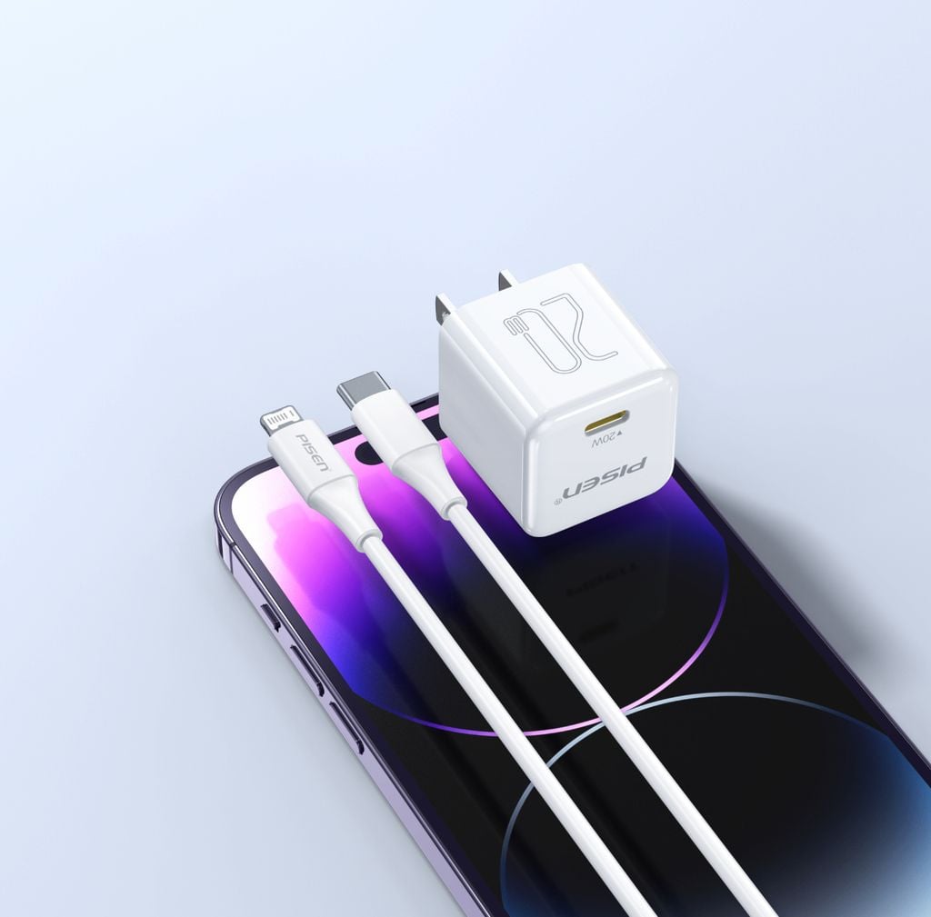 Sạc PISEN QUICK PD20W Pudding CL2000 Charger (US) model TP-C36(Lightning)