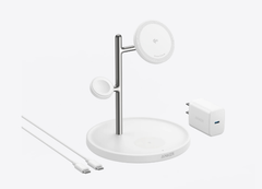 Bộ sạc Anker MagGo B25M3 (đế sạc không dây model A25M3 3-in-1 15W (kèm củ sạc và cáp sạc) Trắng