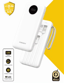 Sạc dự phòng PISEN QUICK POWERLink Round 22.5W 10000mAh model TP-D099 (GLB)