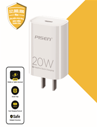 Sạc PISEN QUICK- Mr White USB-C 20W model TS-C135(GLB)