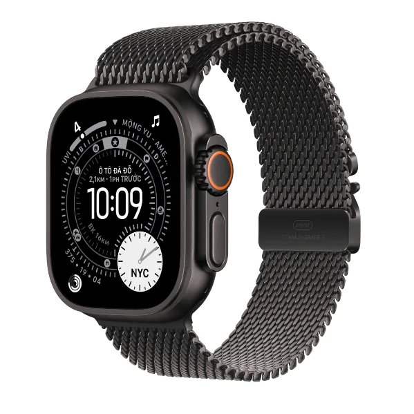 Apple Watch Ultra 3 (GPS + Cellular) 49mm Viền Titanium Milanese Loop Chính Hãng