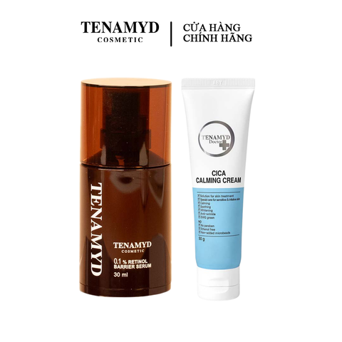 Combo Tenamyd dưỡng da & phục hồi (Retinol 0.1% 30ml + Kem dưỡng Cica 30g)