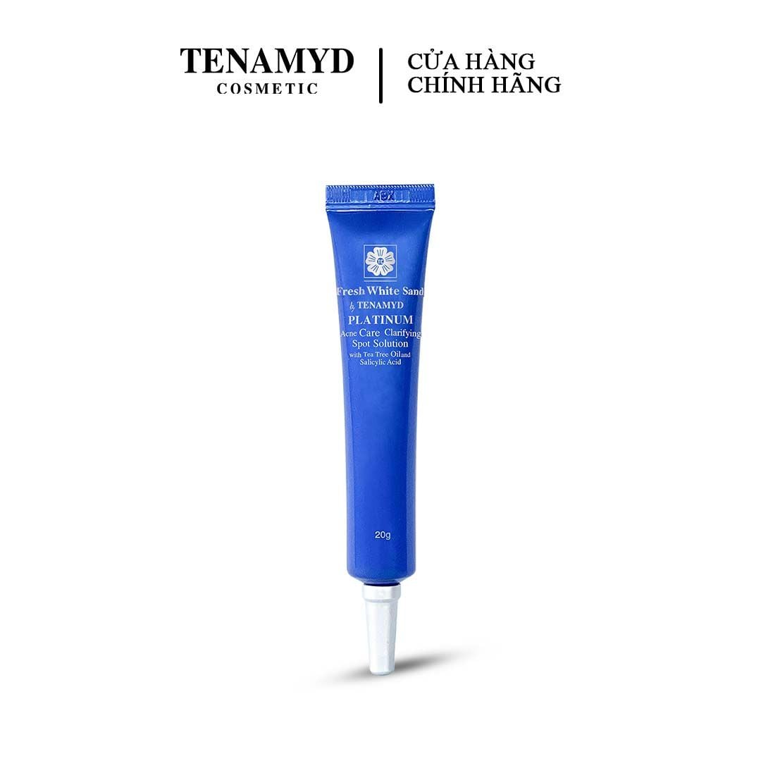 Kem thoa trên nốt mụn - FRESH WHITE SAND BY TENAMYD PLATINUM ACNE CARE CLARIFYING  SPOT SOLUTION/ tuýp/ 20g