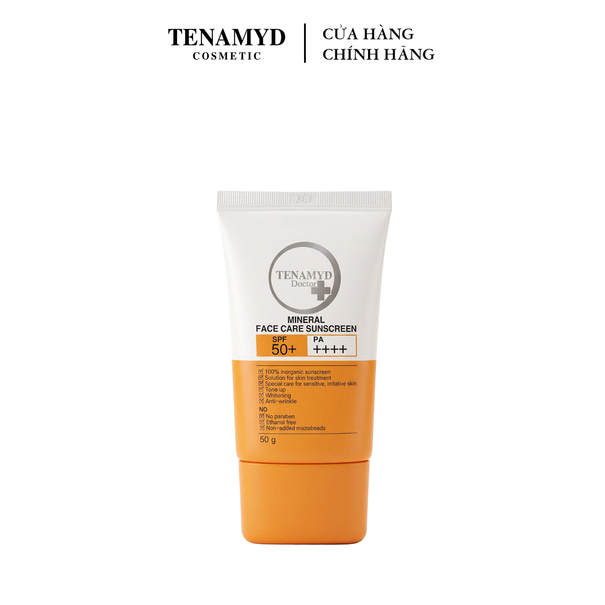 Kem chống nắng vật lý SPF50+/PA++++  TENAMYD DOCTOR MINERAL FACE CARE SUNSCREEN SPF50+/PA++++