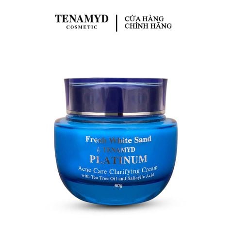 Kem dưỡng da dành cho da mụn - FRESH WHITE SAND BY TENAMYD PLATINUM ACNE CARE CLARIFYING  CREAM/ Lọ/ 60g