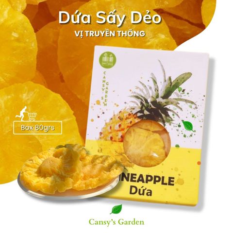 Hộp 80gr - Vị Truyền Thống Dứa Sấy Dẻo