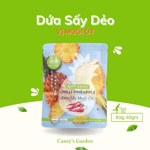 Túi 40gr - Vị Muối Ớt Dứa Sấy Dẻo