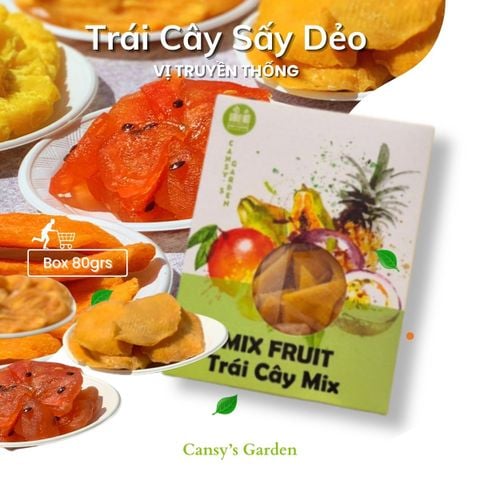 Hộp 80gr - Trái Cây Sấy Dẻo Mix 3 Loại Vị Truyền Thống