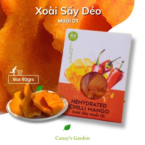 Hộp 80gr - Vị Muối Ớt Xoài Sấy Dẻo