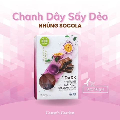 Hộp 50gr - Chanh Dây Sấy Phủ Socola
