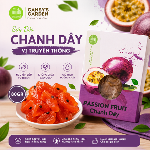 Hộp 80gr - Vị Truyền Thống Chanh Dây Sấy Dẻo