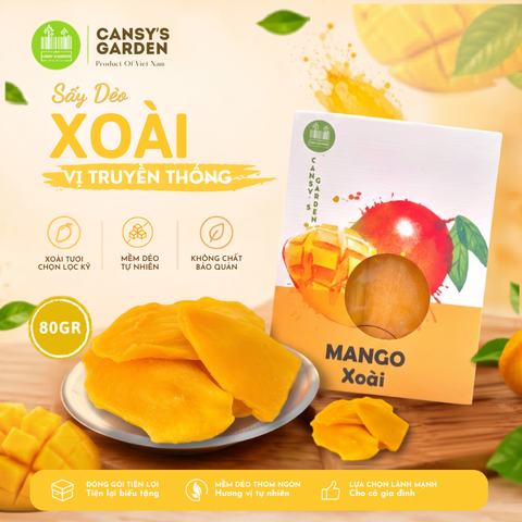 Hộp 80gr - Vị Truyền Thống Xoài Sấy Dẻo