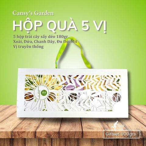 Hộp Quà Trái Cây Sấy Dẻo 5 Vị Truyền Thống 900gr
