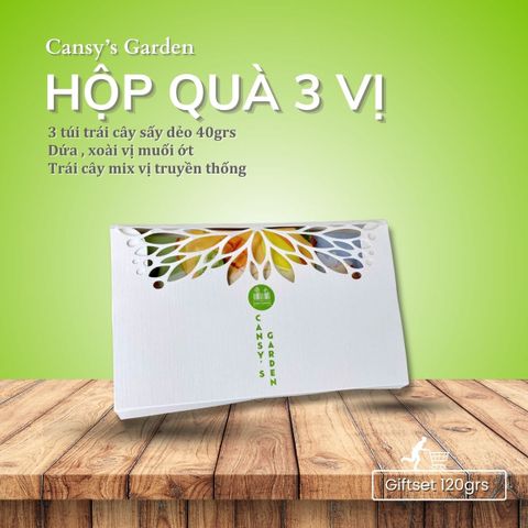 Hộp Quà Trái Cây Sấy Dẻo 3 Vị Túi 40gr