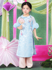 Set áo dài cách tân bé gái Econice Lâm Linh