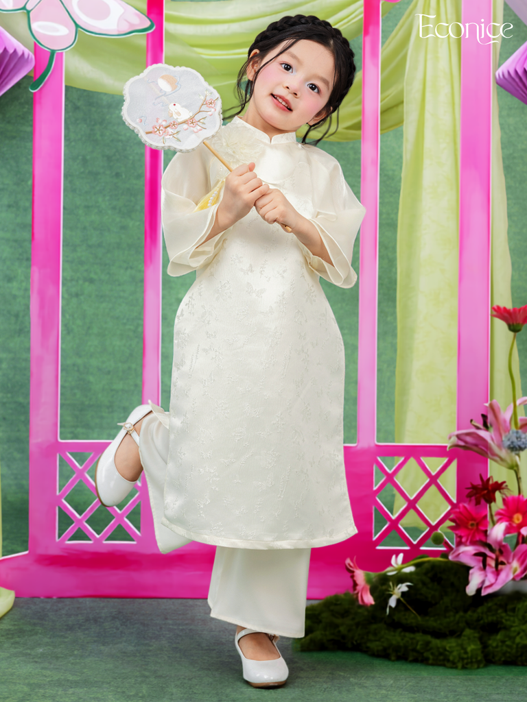 Set áo dài cách tân bé gái Econice Thư Uyển