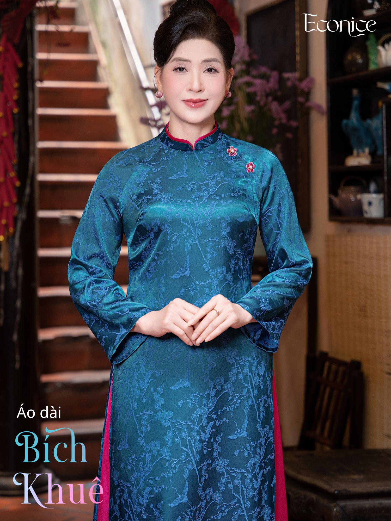 Set áo dài cách tân nữ Econice Bích Khuê