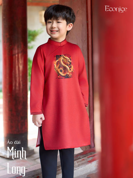 Áo dài cách tân bé trai Econice Minh Long
