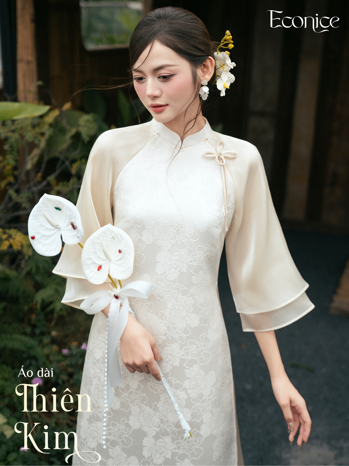Set áo dài cách tân nữ Econice Thiên Kim
