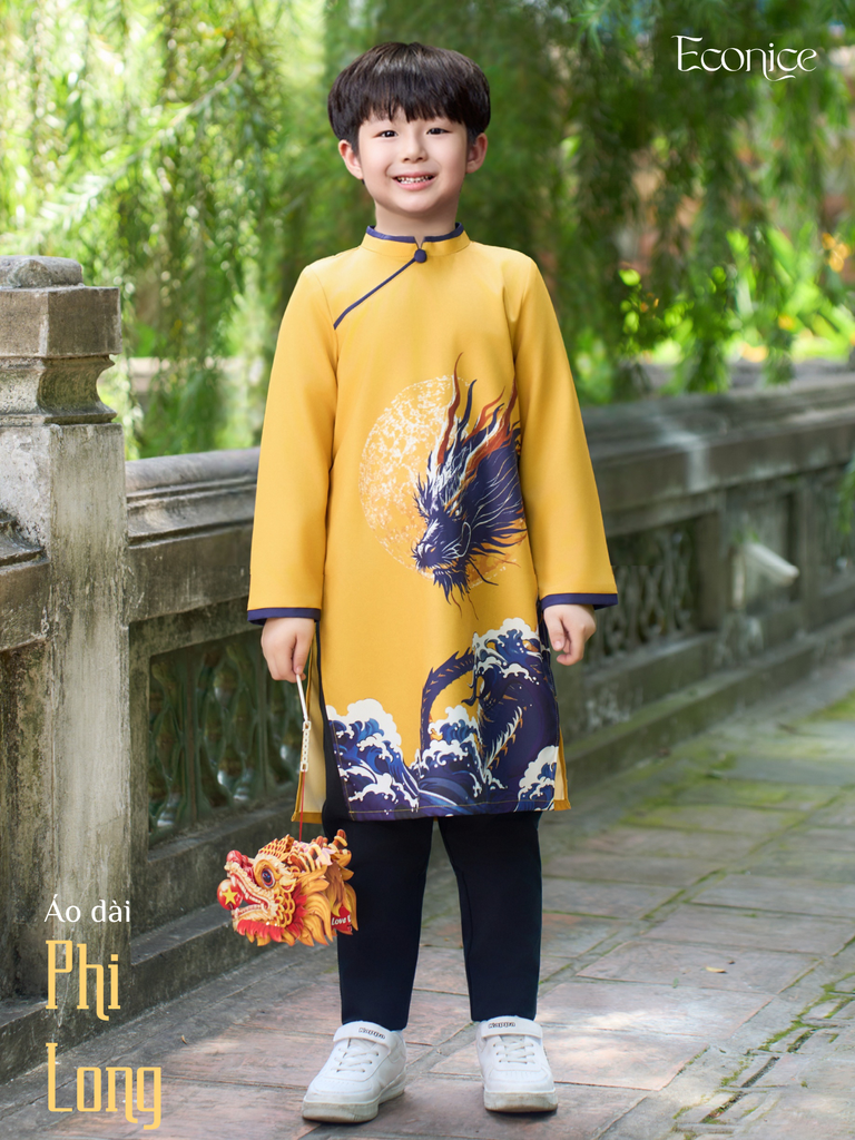Áo dài cách tân bé trai Econice Phi Long