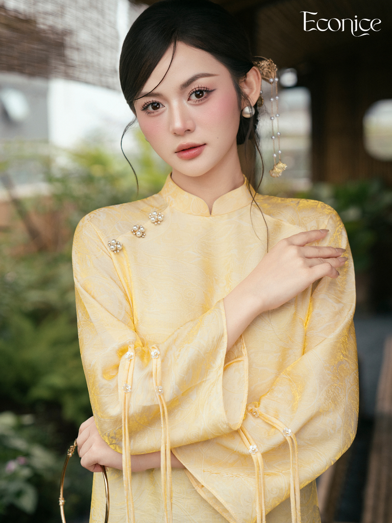 Set áo dài cách tân nữ Econice Cát Uyển