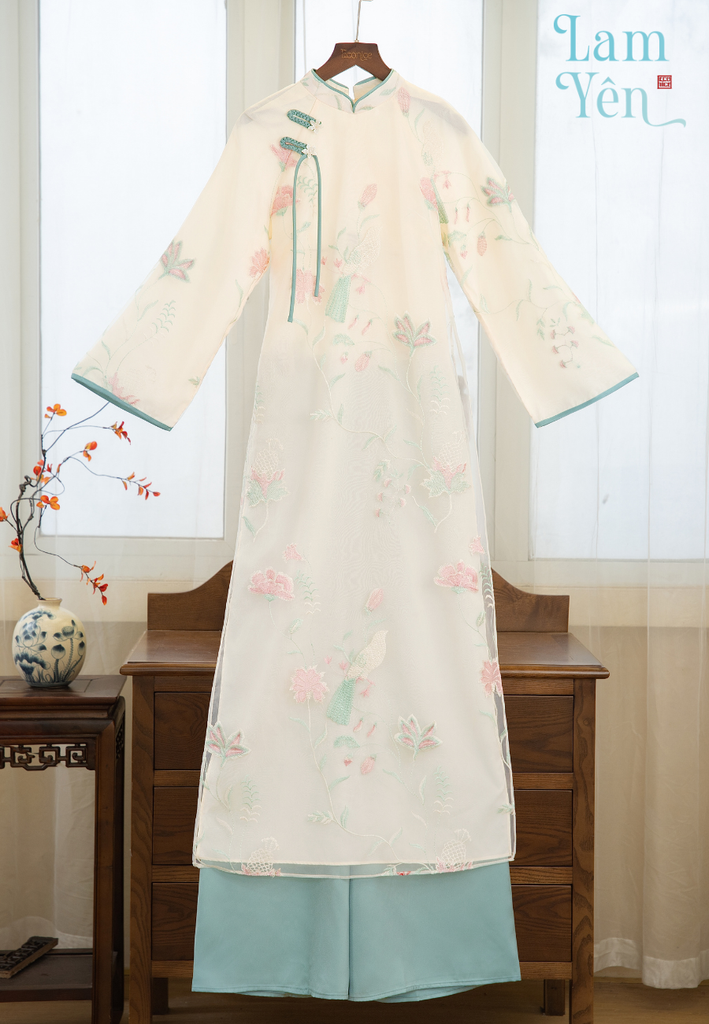 Set áo dài cách tân nữ Econice Lam Yên