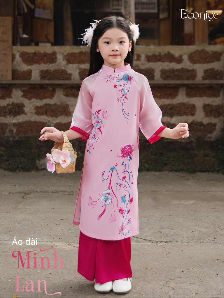 Áo dài cách tân bé gái Econice Minh Lan