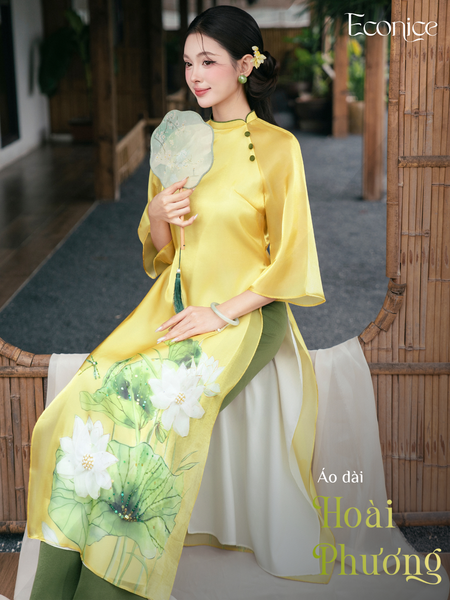 Set áo dài cách tân nữ đính kết Econice Hoài Phương