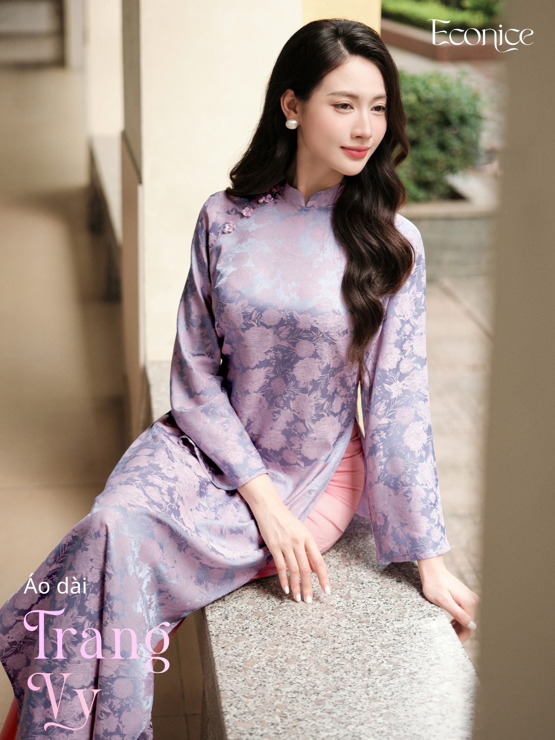 Set áo dài cách tân nữ Econice Trang Vy