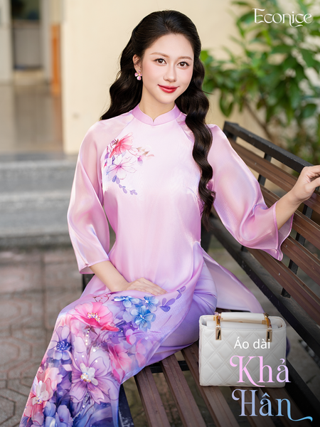 Set áo dài cách tân nữ đính kết Econice Khả Hân