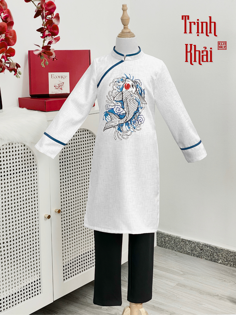Áo dài cách tân bé trai Econice Trịnh Khải