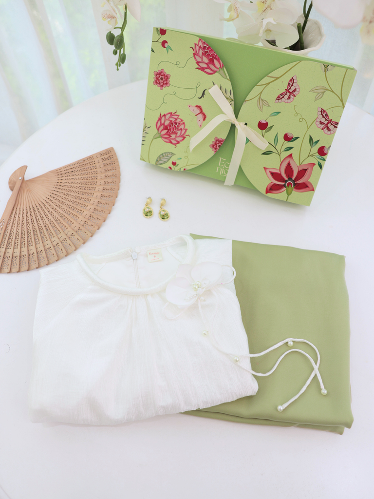 Set áo dài cách tân nữ Econice Ngọc Trà