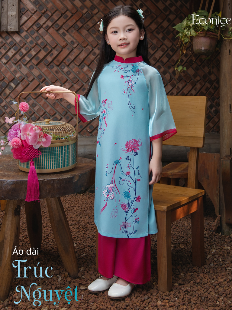 Áo dài cách tân bé gái Econice Trúc Nguyệt