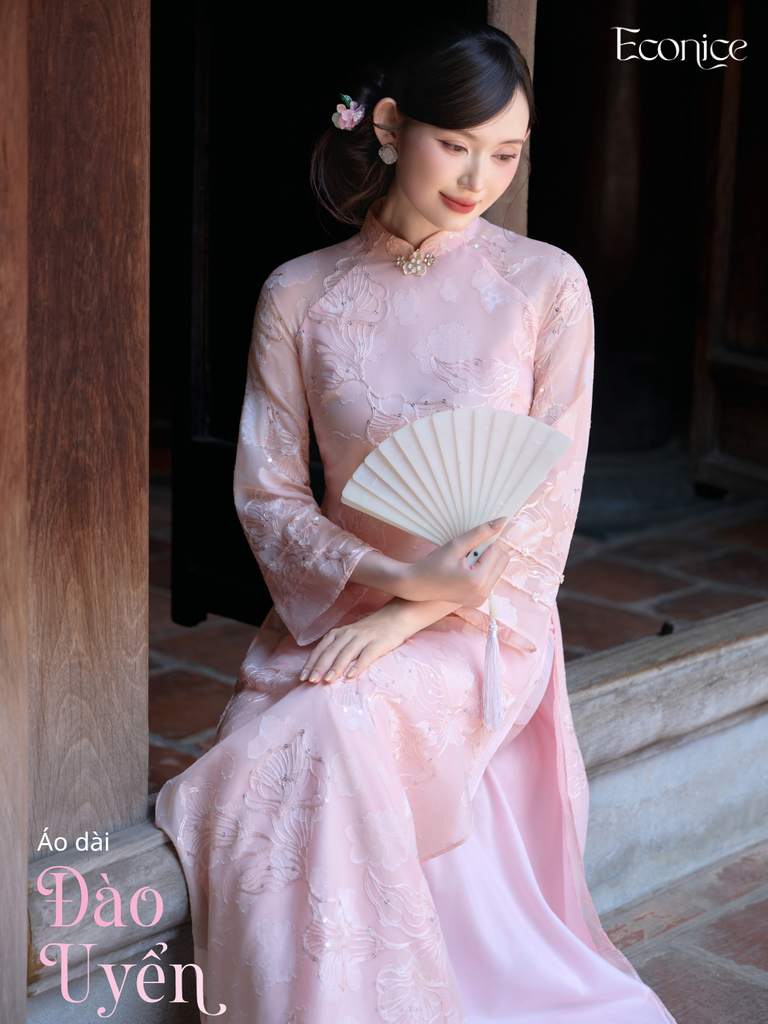 Set áo dài cách tân nữ Econice Đào Uyển