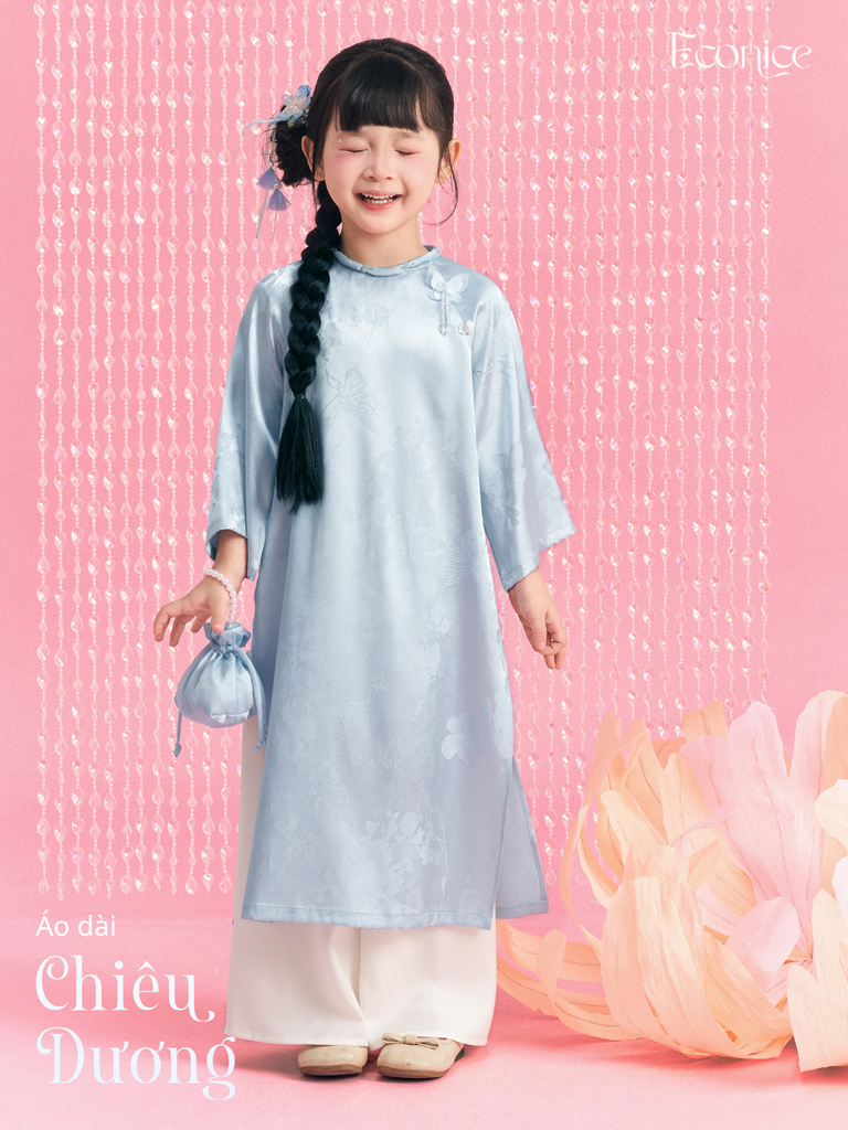 Áo dài cách tân bé gái Econice Chiêu Dương