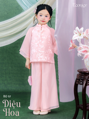Bộ gấm tơ bé gái Econice Diệu Hoa