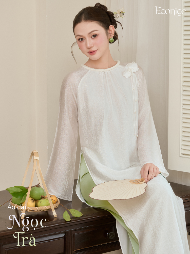 Set áo dài cách tân nữ Econice Ngọc Trà