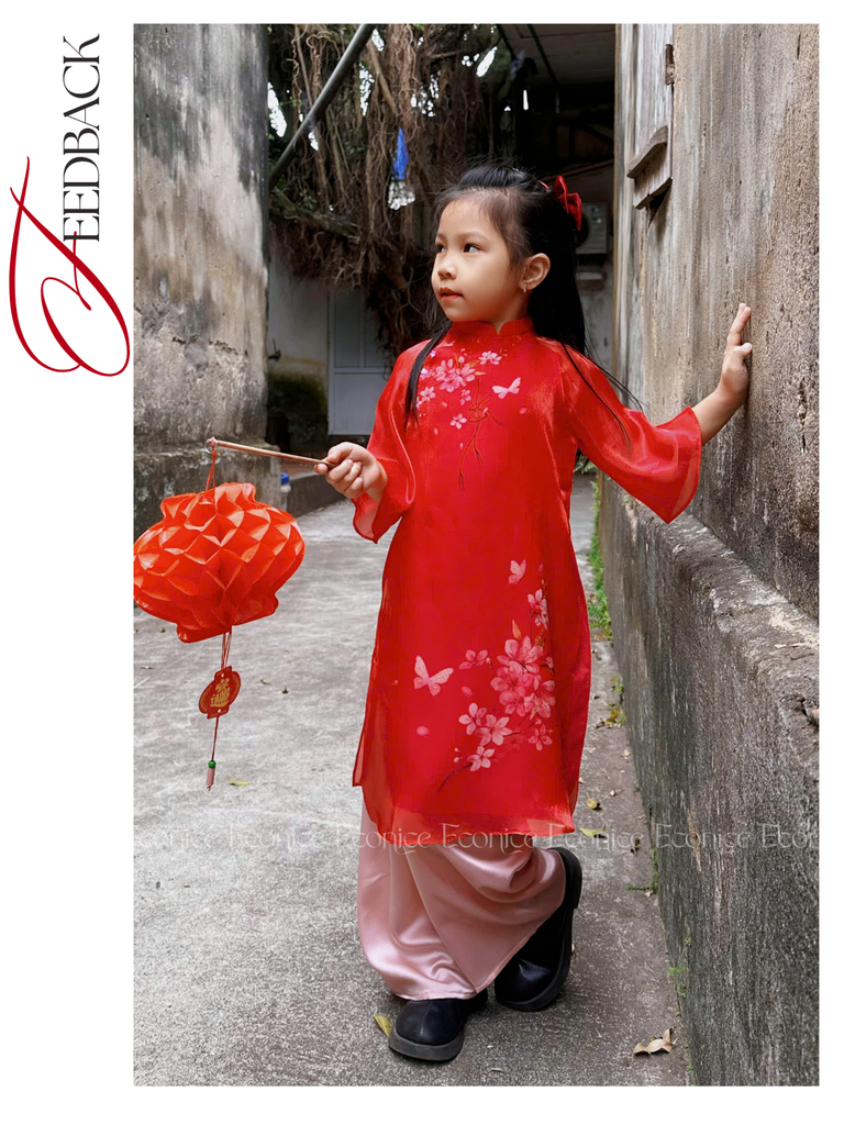 Set áo dài cách tân nữ Econice Xuân Nghi