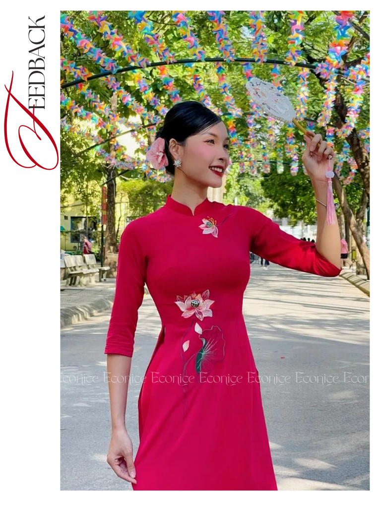 Set áo dài nữ truyền thống Hoài Diễm