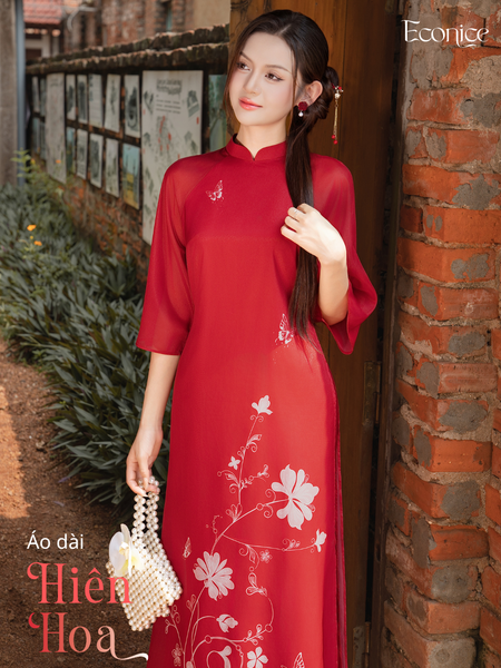 Set áo dài cách tân nữ Econice Hiên Hoa