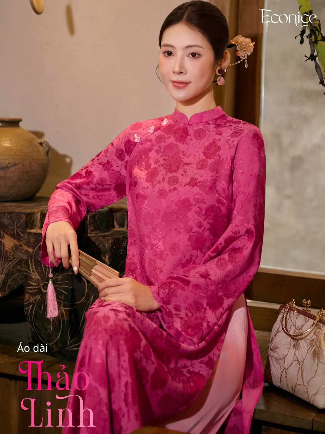 Set áo dài cách tân nữ Econice Thảo Linh