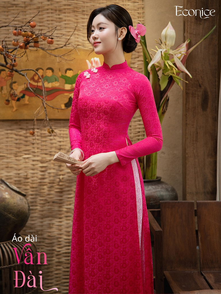 Set áo dài nữ truyền thống Econice Vân Đài