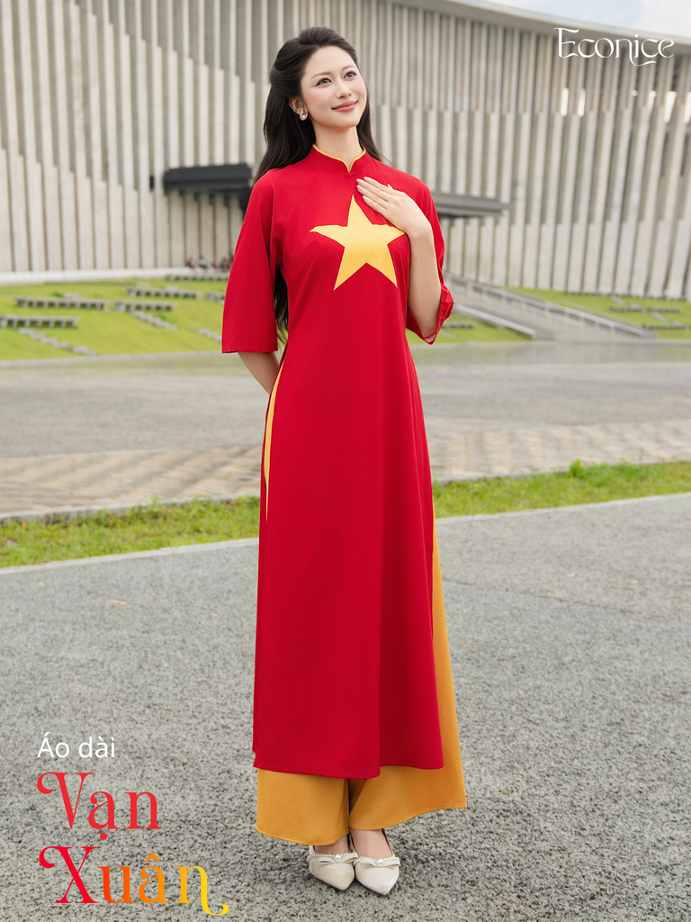 Set áo dài cách tân nữ HOA Vạn Xuân