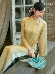 Set áo dài cách tân nữ Econice Lam Trà