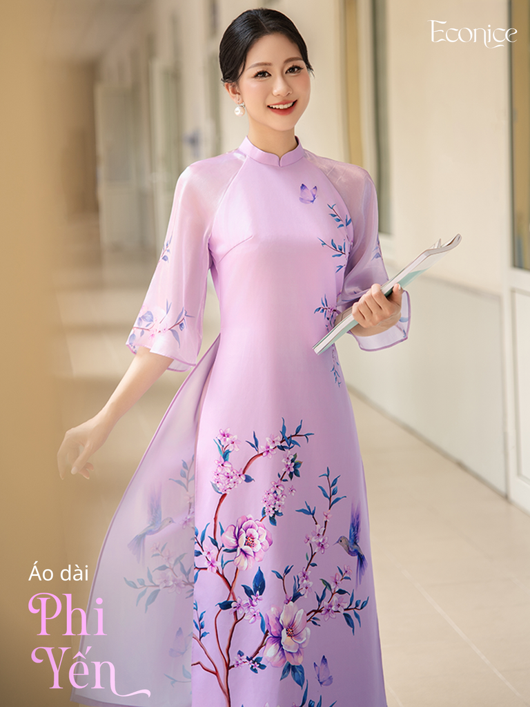 Set áo dài cách tân nữ Econice Phi Yến